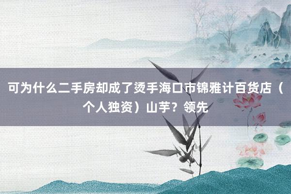 可为什么二手房却成了烫手海口市锦雅计百货店(个人独资)山芋?领先
